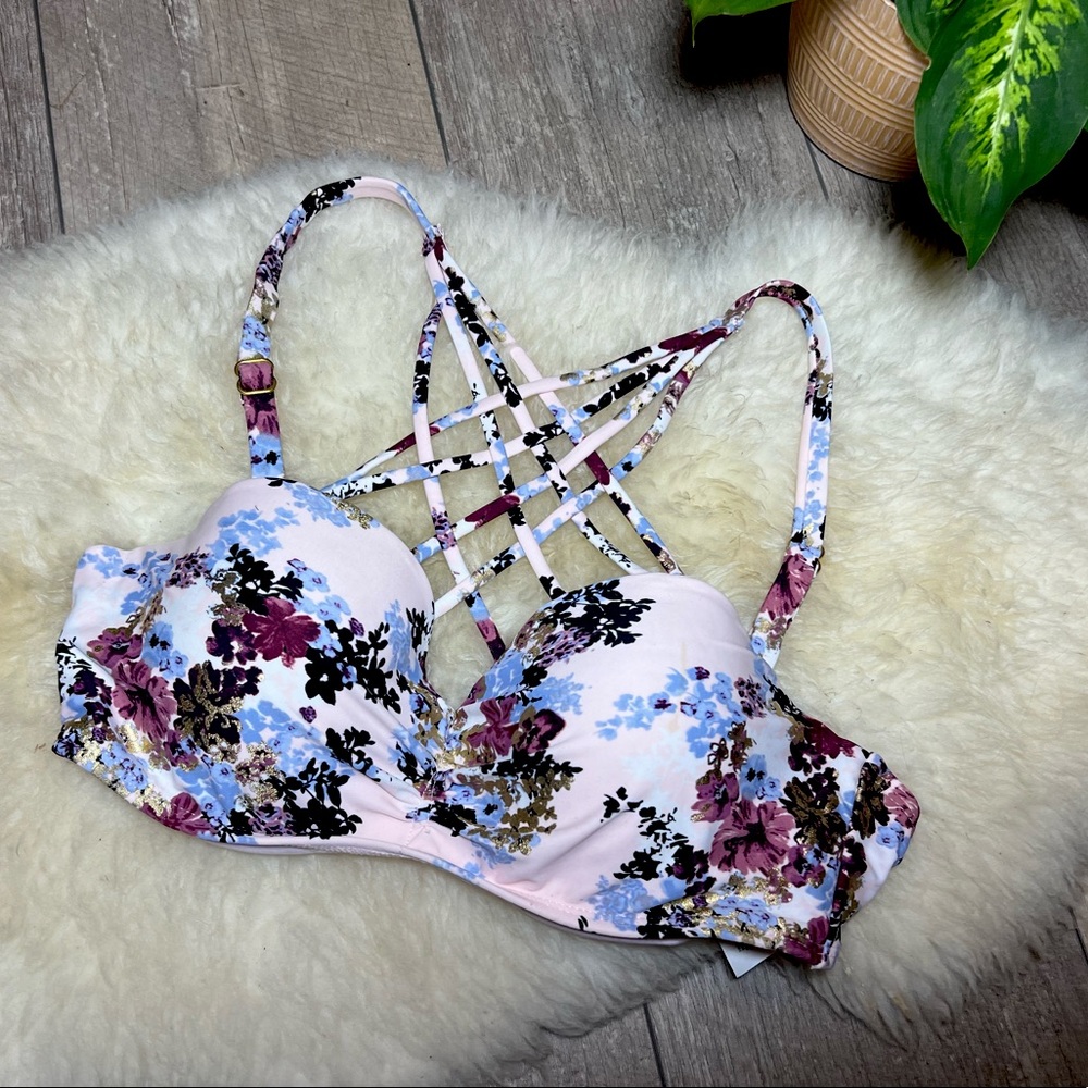 Francesca’s Strappy Unique Bikini Top